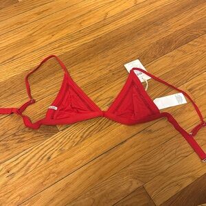 NWT RED bikini top